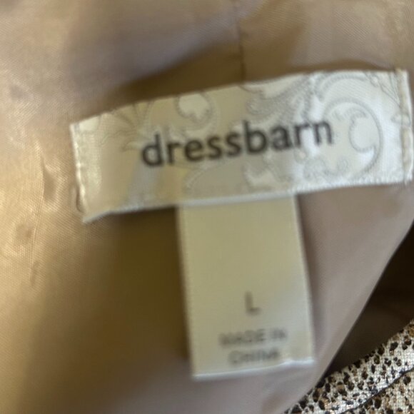 Dressbarn Brown Metallic Animal Print Career Office Blazer Size L - Picture 5 of 6